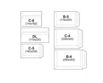 Koperta C6 biała OKNO PRAWE (50szt)