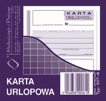 Druk karta urlopowa M&P