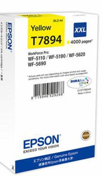 Epson Tusz WF5110 T7894XXL Yellow 34,2ml