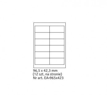 Etykieta samoprzylepna 96,5*42,3