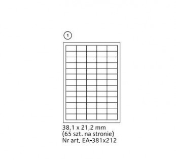 Etykieta samoprzylepna 38,1*21,2