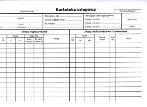 Druk kartoteka urlopowa A5 (100)