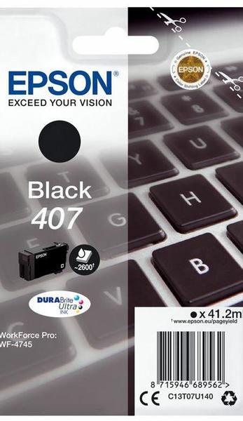 Epson Tusz WF-4745 C13T07U140 Black 2600 stron  41,2 ml