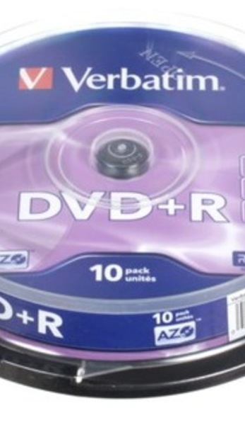 Verbatim DVD+R 16x 4,7GB 10p cake box DataLife+,Adv.AZO+, bez nadruku