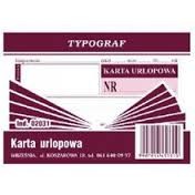 Druk karta urlopowa 