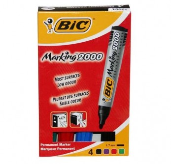 Marker permanentny BIC 2000 komplet 4 kolory