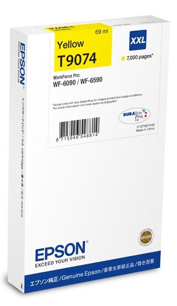 Epson Tusz T9074 Yellow XXL 69ml 