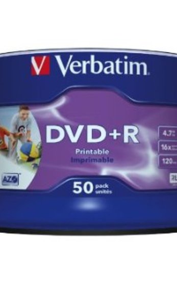 Verbatim DVD+R 16x 4,7GB 50p cake box DataLife+,prof,Adv.AZO+, printable