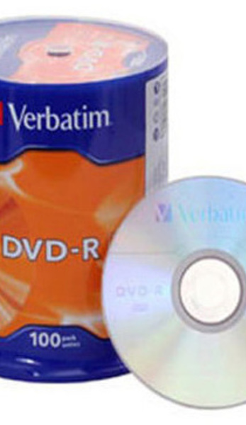 Verbatim DVD-R 16x 4,7GB 100p cake box DataLife+,AdvAZO,scr  ers, bez nadr, mat