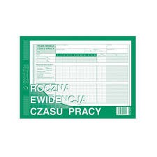 Druk ewidencja czasu pracy roczna