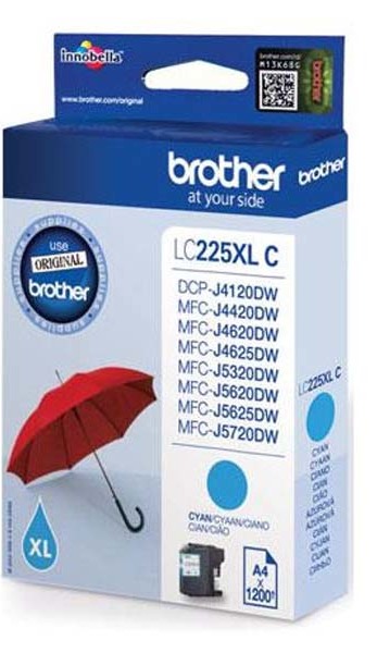 Brother Tusz LC225XLC Cyan 1,5K 