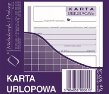 Druk karta urlopowa M&P