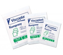 JAŁOWE KOMPRESY GAZOWE VISCOPLAST, BAWEŁNIANE, 17-NITKOWE, 8 WARSTW 7, 5X7, 5CM, 3SZT.