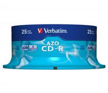 Verbatim CD-R 52x 700MB 25p cake box DataLife+,Super AZO Crystal, bez nadruku