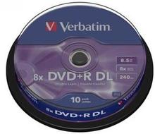 Verbatim DVD+R 8x 8,5GB DL 10p cake box  DataLife+, double layer,mat, bez nadruku