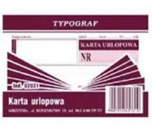 Druk karta urlopowa 