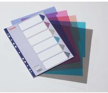 Przekładki plastikowe A4 MAXI Multicolor Esselte 6 kart 20647