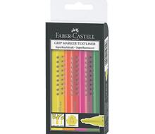 Zakreślacz Grip Marker Faber-Castell komplet 4 szt