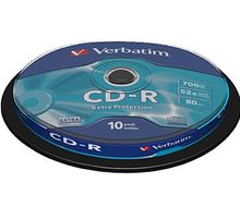 Verbatim CD-R 52x 700MB 10p cake box DataLife, Extra Pritection, bez nadruku