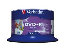 Verbatim DVD+R 16x 4,7GB 50p cake box DataLife+,prof,Adv.AZO+, printable