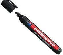 Marker permanentny Edding zokrągłą końcówką