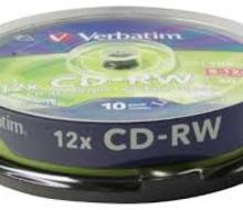 Verbatim CD-RW 12x 700MB 10p cake box DataLife+,scratch resist, bez nadruku 