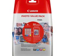 Canon Tusz CLI-571XL C/M/Y/BK MultiPack+ 50x PP-201, 4 x 7 ml.